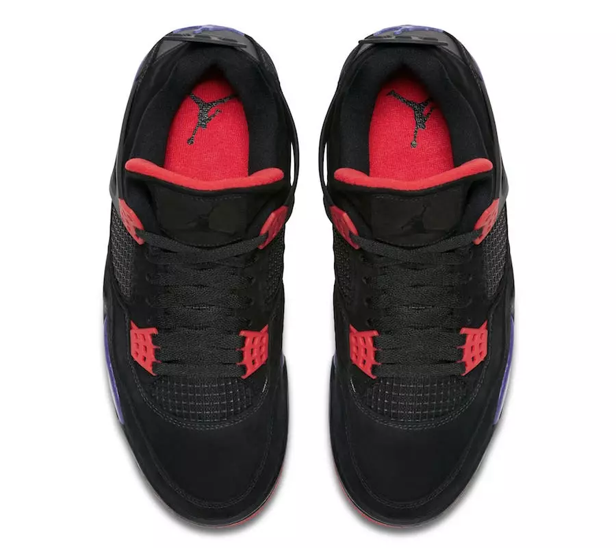 Air Jordan 4 Raptors Black Court ခရမ်းရောင် AQ3816-065 ဖြန့်ချိသည့်ရက်စွဲ