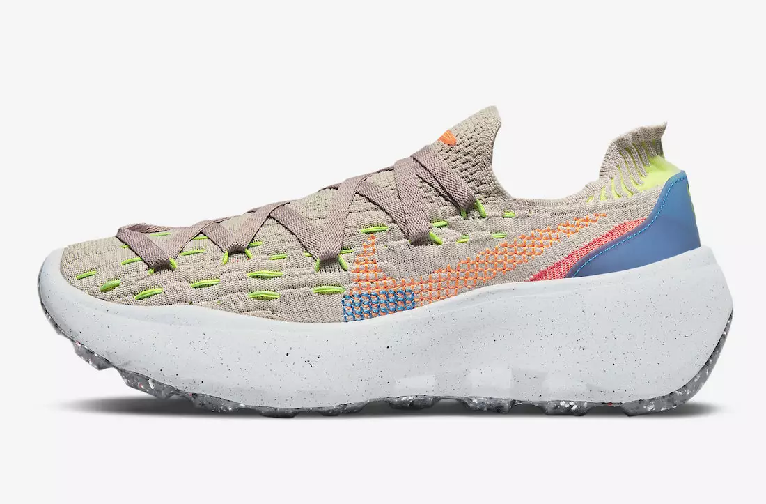 Nike Space Hippie 04 Cave Stone Iomlán Oráiste Grianghraf Gorm WMNS DA2725-200 Dáta Eisiúna