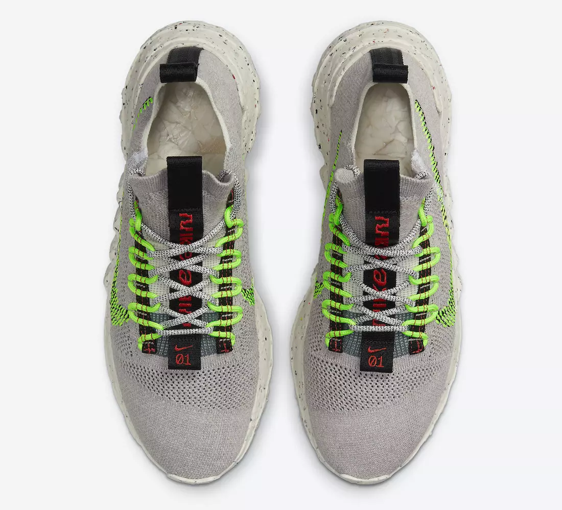 Nike Space Hippie 01 Vast Grey Electric Green DJ3056-004 Шығарылым күні