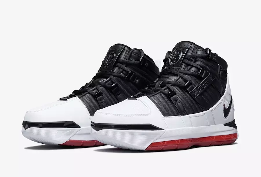 Nike LeBron 3 Home White Black Varsity Crimson AO2434-101 Дата на издаване