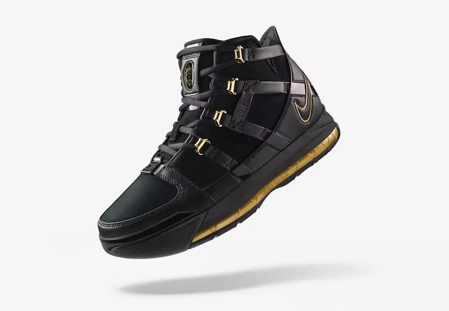 Nike Zoom LeBron 3 מעטאַלליק גאָלד אַאָ2434-001 מעלדונג טאָג