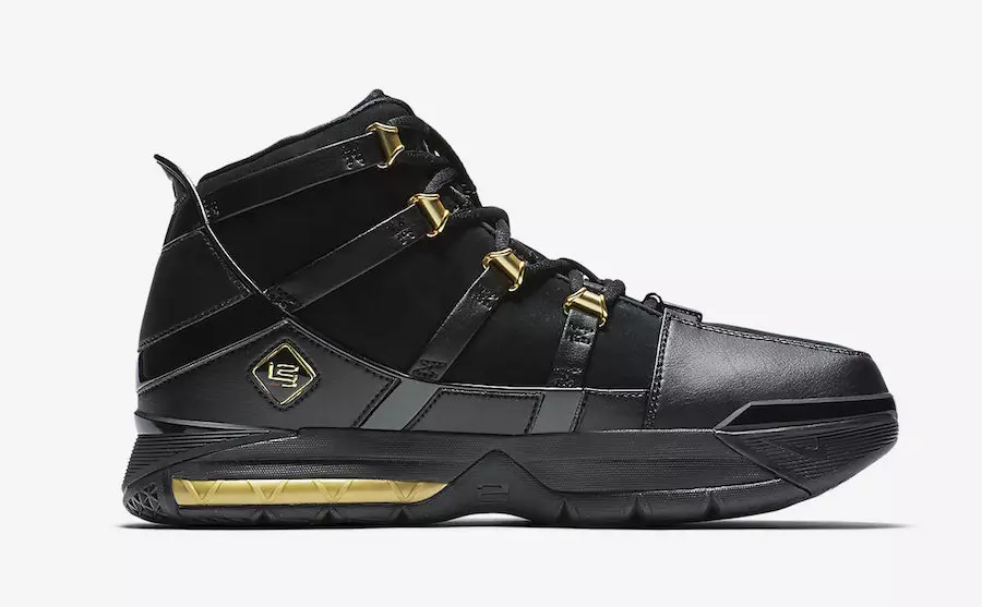 Nike LeBron 3 Black Gold AO2434-001 2018 utgivelsesdato