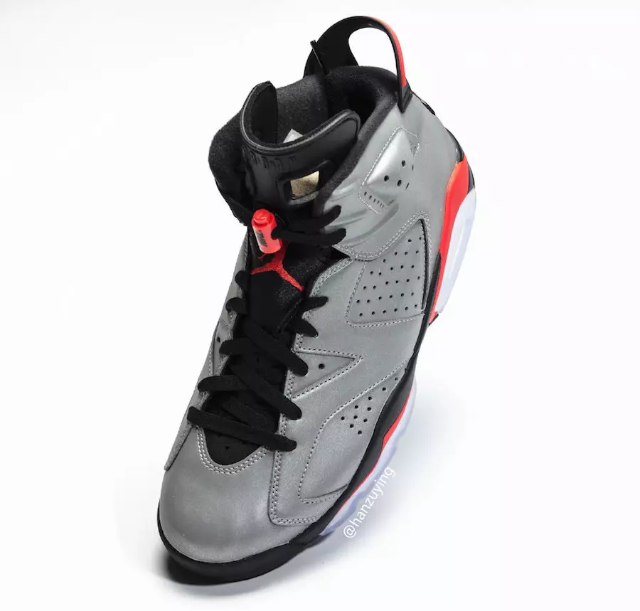 Air Jordan 6 רעפלעקט זילבער ינפרערעד CI4072-001 מעלדונג טאָג פּרייסינג