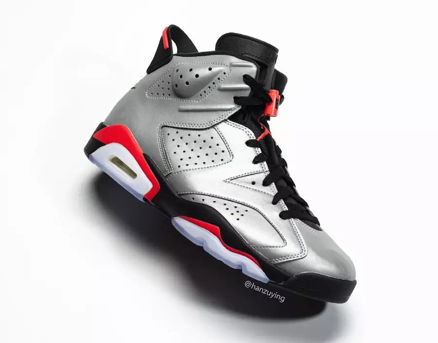 Air Jordan 6 רעפלעקט זילבער ינפרערעד CI4072-001 מעלדונג טאָג פּרייסינג