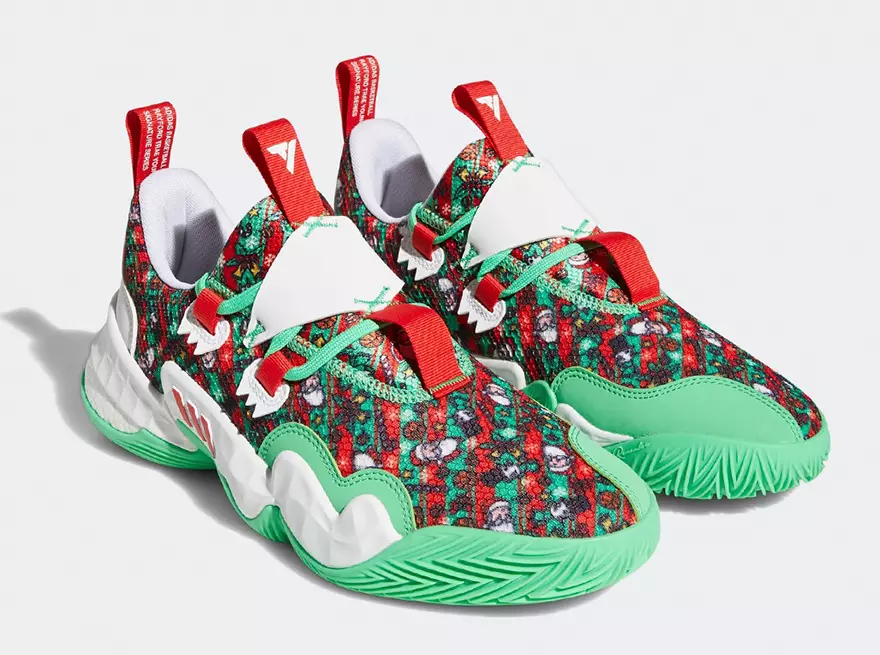 Officiële foto's van de adidas Trae Young 1 "Christmas"