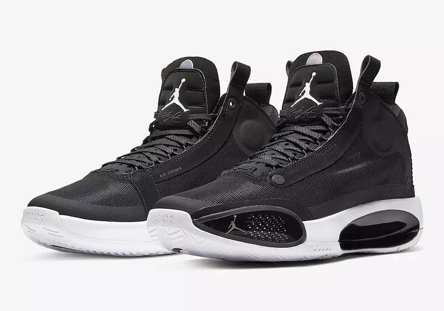 Air Jordan 34 XXXIV Preto Branco Eclipse AR3240-001 Data de Lançamento