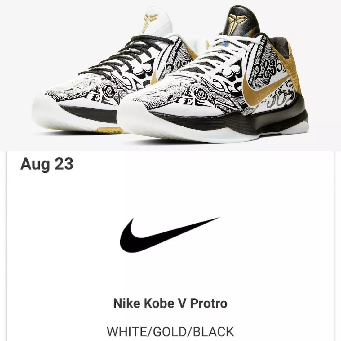 Nike Kobe 5 Protro Big Stage Parade CT8014-100 Fecha de lanzamiento