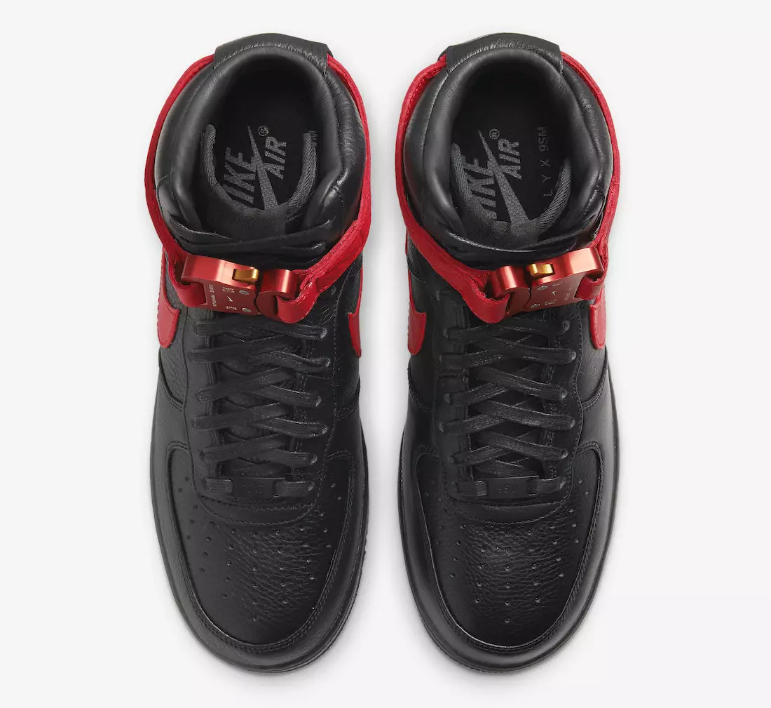 Matthew M Williams Alyx Nike Air Force 1 High Black University Red CQ4018-004 Data lansării