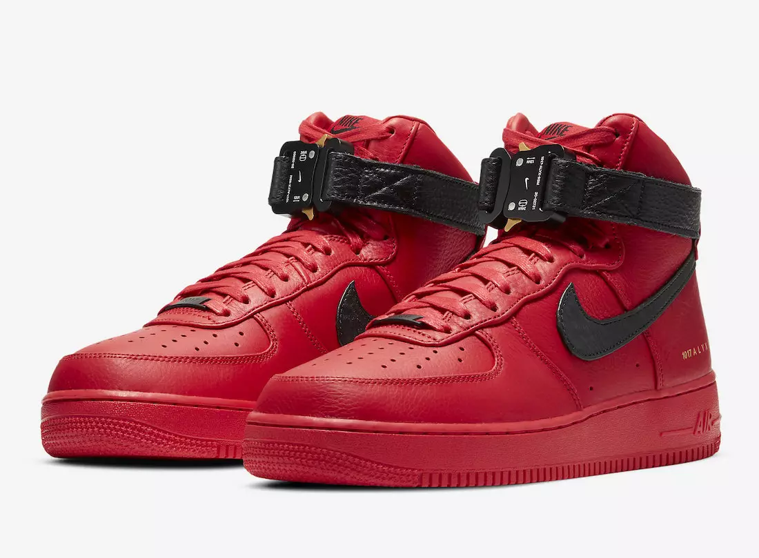 Matthew M Williams Alyx Nike Air Force 1 High University Rood CQ4018-601 Releasedatum