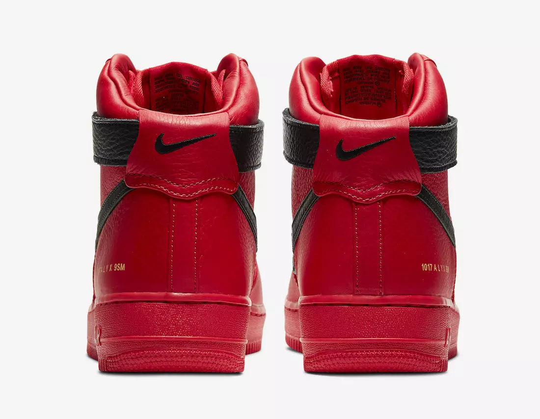 Matthew M Williams Alyx Nike Air Force 1 High University Red CQ4018-601 Fecha de lanzamiento