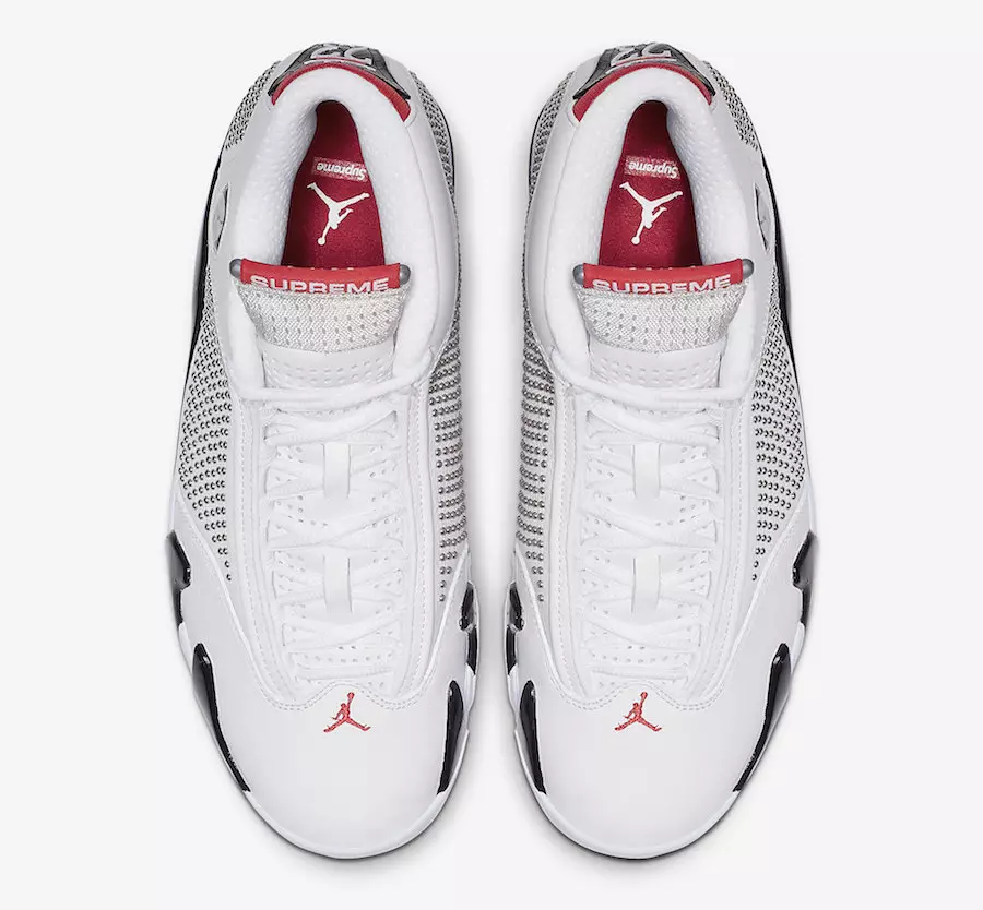 Supreme Air Jordan 14 White University Red BV7630-106 Preu de la data de llançament