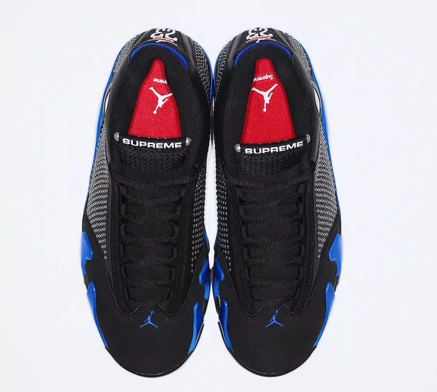 Supreme Air Jordan 14 Black Varsity Royal BV7630-004 Chiqarilish sanasi narxi