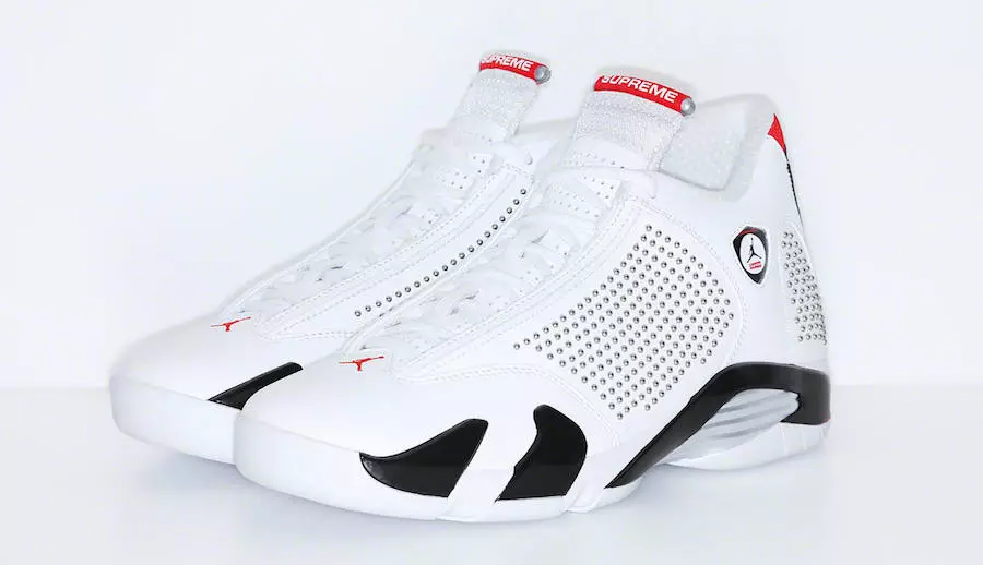 Supreme Air Jordan 14 White University Red BV7630-106 Датум на издавање Цена