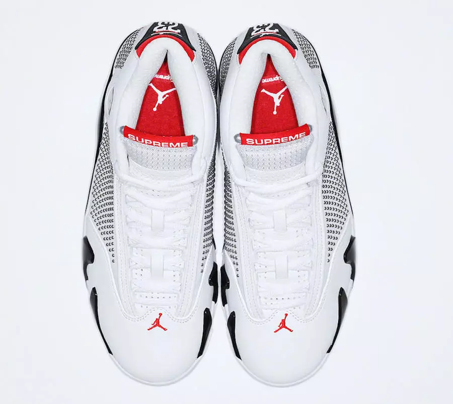 Supreme Air Jordan 14 White University Red BV7630-106 Թողարկման Ամսաթիվ Գին