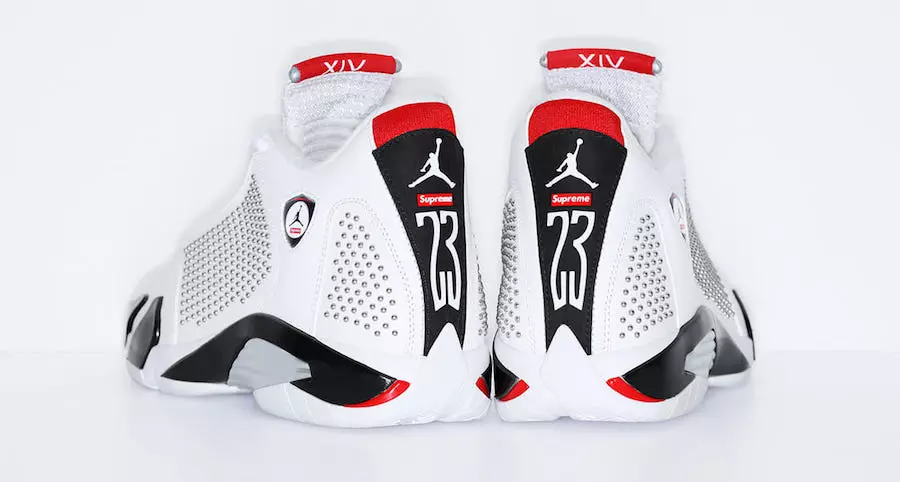 Supreme Air Jordan 14 White University Red BV7630-106 Թողարկման Ամսաթիվ Գին