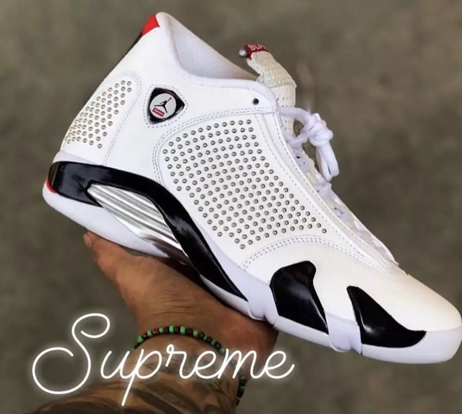 Πληροφορίες κυκλοφορίας Supreme Air Jordan 14 White University Red BV7630-106