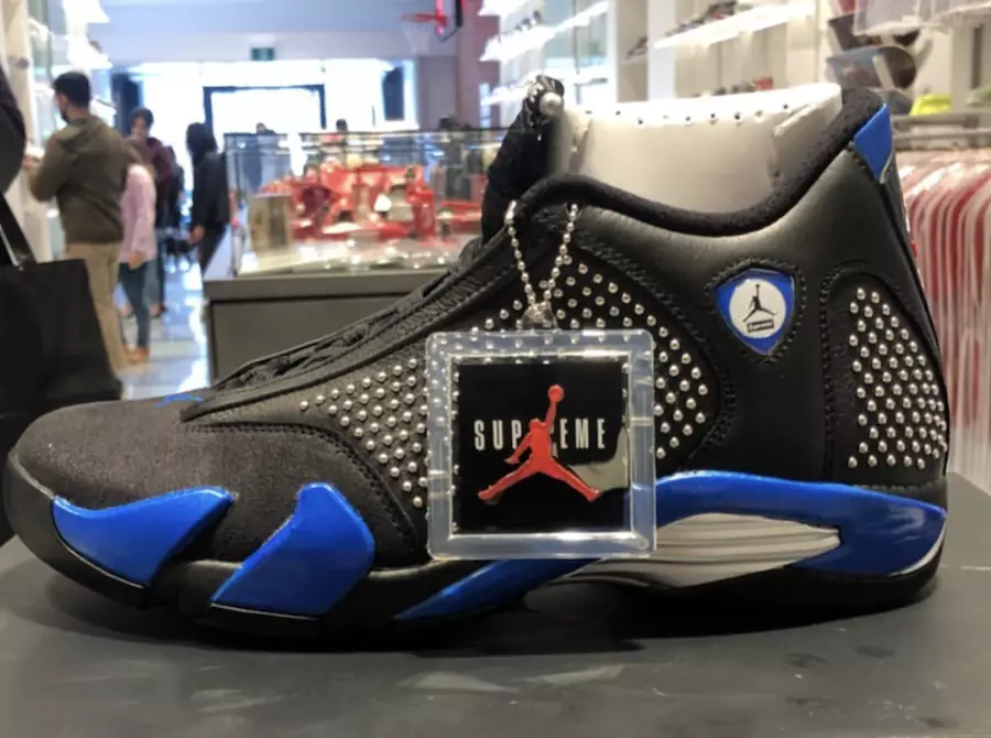 Supreme Air Jordan 14 Black Varsity Royal Chrome BV7630-004 Útgáfudagur