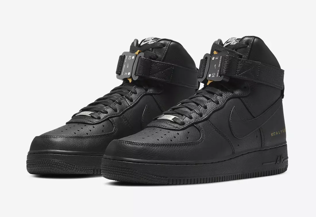 Tarehe ya Kutolewa ya Alyx Nike Air Force 1 High Black Gold CQ4018-001