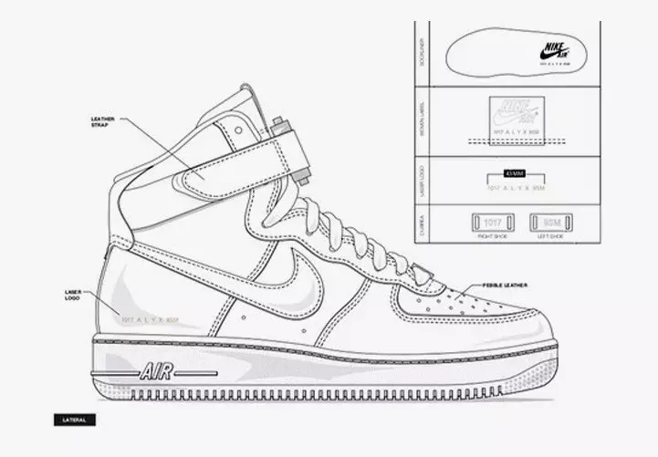 Alyx Nike Air Force 1 utgivelsesdato