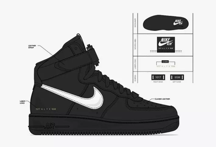 Alyx Nike Air Force 1 išleidimo data