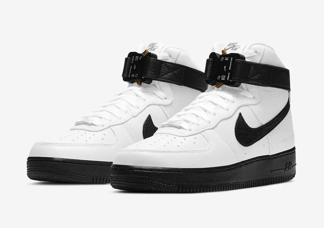 Alyx Nike Air Force 1 branco alto preto CQ4018-101 Data de lançamento