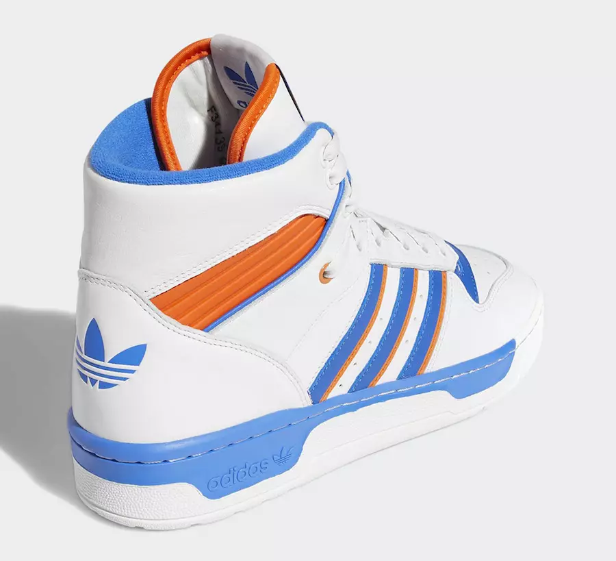 adidas Rivalitéit Hi Knicks White Blue Orange F34139 Release Datum