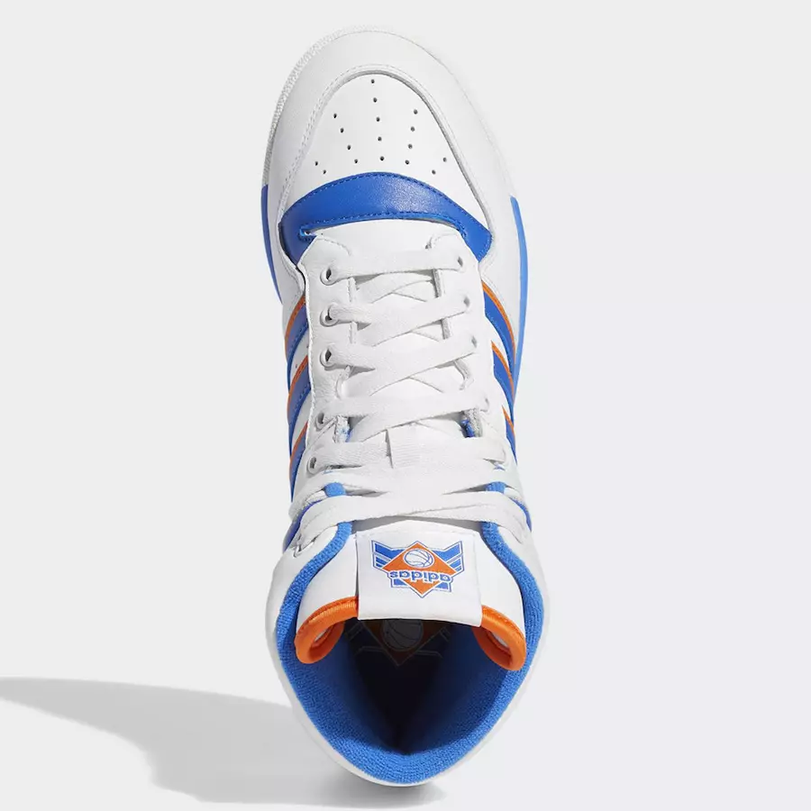 adidas Rivalry Hi Knicks White Blue Orange F34139 ဖြန့်ချိသည့်ရက်စွဲ