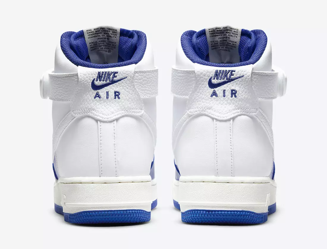 NBA Nike Air Force 1 High White Hyper Royal DC8870-100 Megjelenési dátum