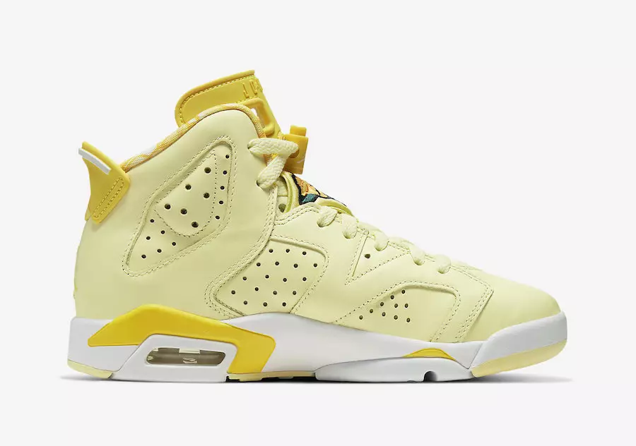 Air Jordan 6 GS lilleline karmiinpunane toon dünaamiline kollane 543390-800, väljalaskekuupäeva hind