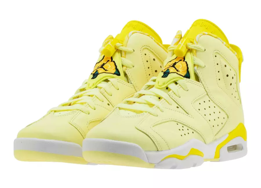 Air Jordan 6 GS פלאָראַל פּאָמסן טינט דינאַמיש געל 543390-800 מעלדונג טאָג