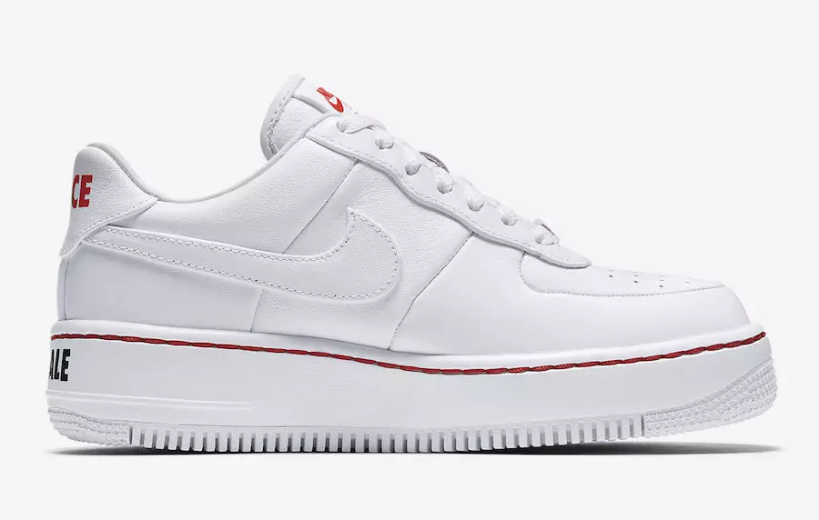 Nike Air Force 1 Upstep LX White Habanero Red 898421-101 Force er kvenkyns útgáfudagur