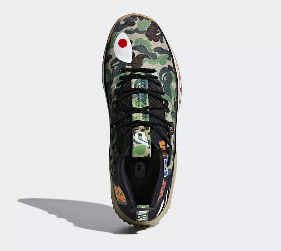 BAPE אַדידאַס דאַמע 4 גרין קאַמאָ AP9974 מעלדונג טאָג