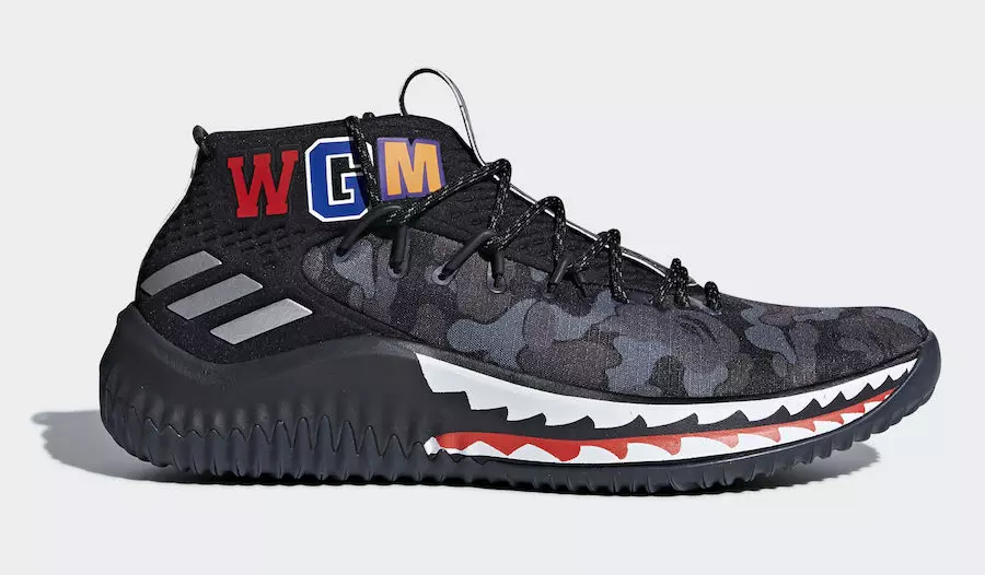 BAPE Adidas Dame 4 Black Camo AP9975 Išleidimo data