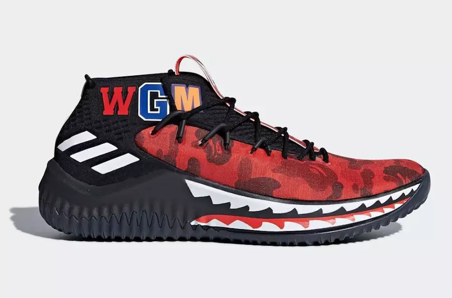 Bape Adidas Dame 4 Red Camo Достор жана Үй-бүлө