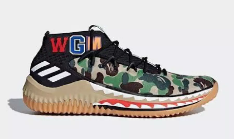 Bape adidas Dame 4 Red Camo သူငယ်ချင်းများနှင့် မိသားစု