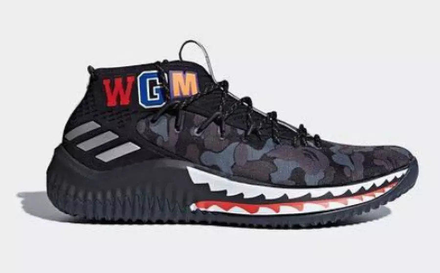 Bape adidas Dame 4 Red Camo Vänner och familj