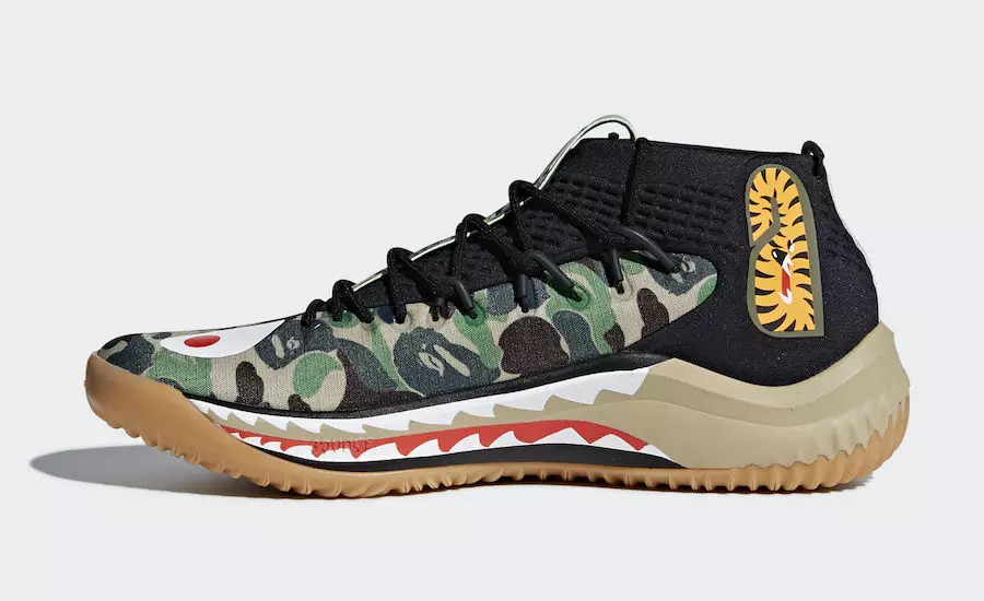 BAPE adidas Dame 4 Green Camo AP9974 Data tar-Rilaxx