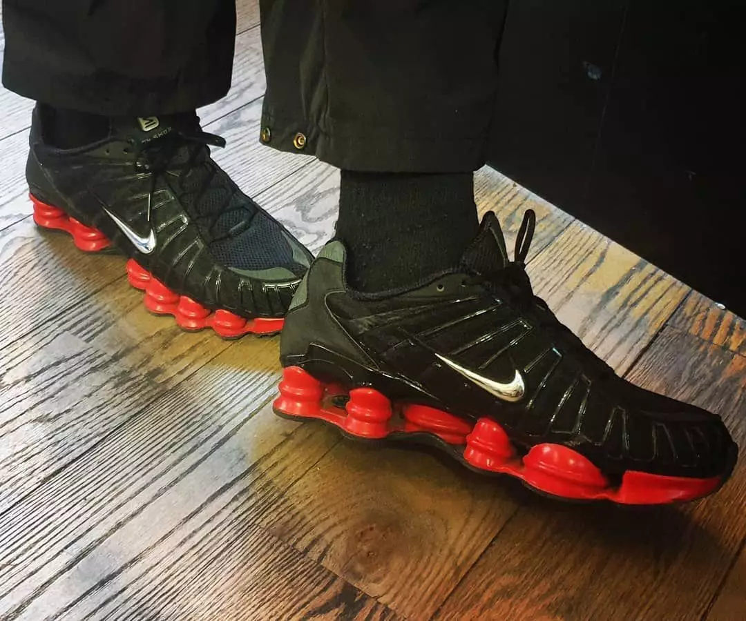 Skepta Nike Shox TL Black Metallic Silver University Red Väljalaskekuupäev