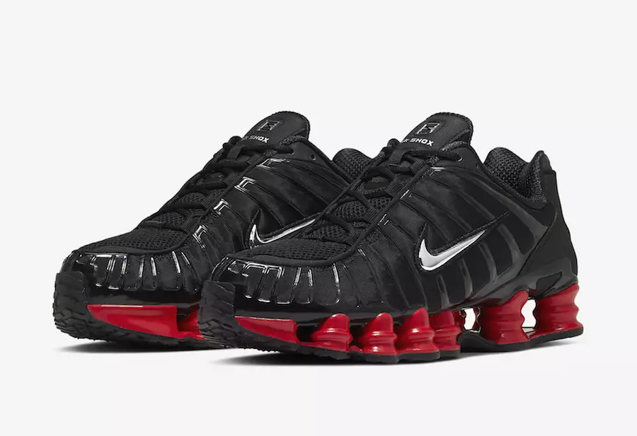 Skepta Nike Shox TL Black Metallic Silver University Red CI0987-001 Dáta Eisiúna