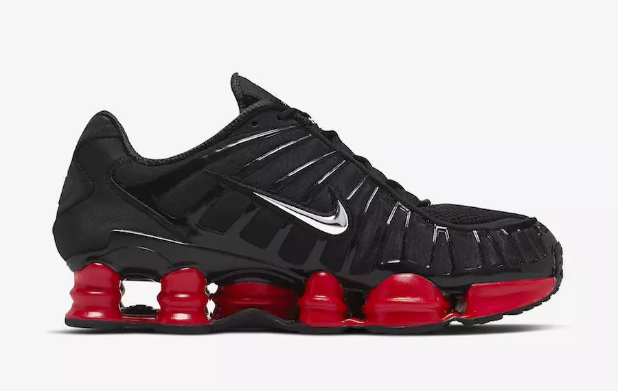 Skepta Nike Shox TL Black Metallic Silver University Red CI0987-001 تاريخ الإصدار