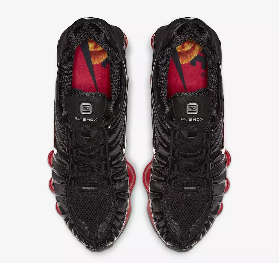 Skepta Nike Shox TL Black Metallic Silver University Red CI0987-001 Шығарылым күні