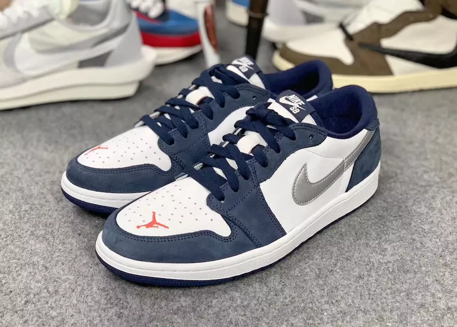 Eric Koston Nike SB Air Jordan 1 Low Midnight Navy Ember Glow CJ7891-400 Udgivelsesdato