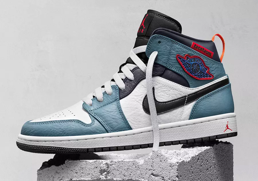 Facetasm Air Jordan 1 منتصف تاريخ الإصدار بلا خوف