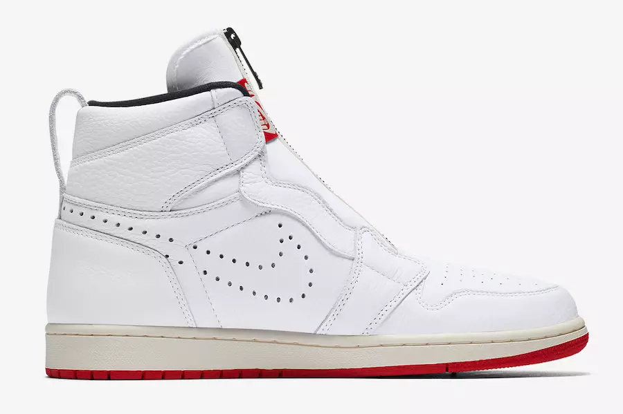 Air Jordan 1 High Zip White University Red Sail AR4833-100 Megjelenés dátuma