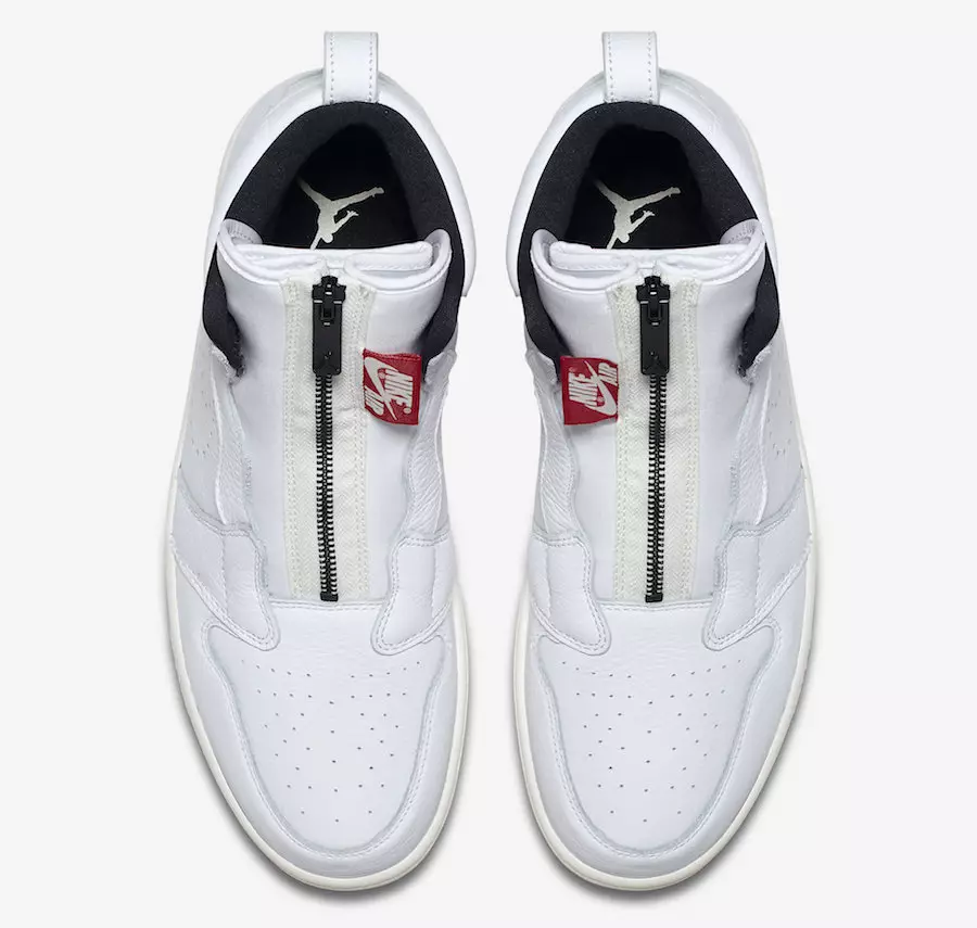 Air Jordan 1 High Zip White University Red Sail AR4833-100 Датум на издавање