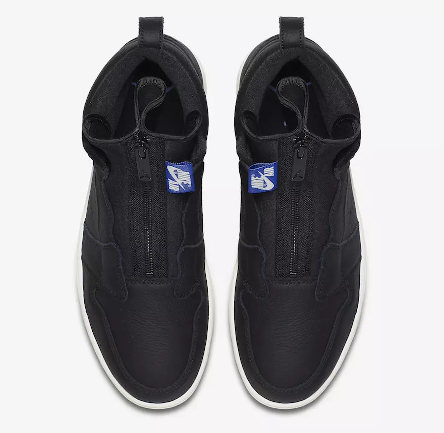 Air Jordan 1 High Zip Black Hyper Royal Sail AR4833-001 Дата выпуска