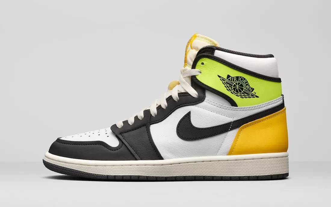 Air Jordan 1 White Volt Universitéit Gold Black 555088-118 Release Datum