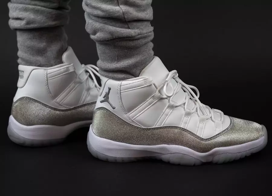 Air Jordan 11 WMNS Metallic Silver AR0715-100 Fecha de lanzamiento On-Feet