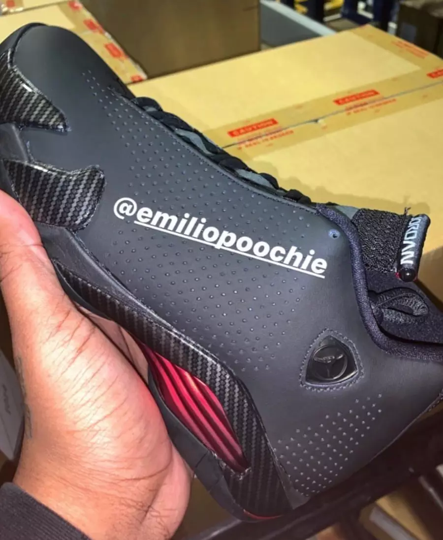 Air Jordan 14 Perforated Black Anthracite Varsity Red BQ3685-001 Tanggal Rilis