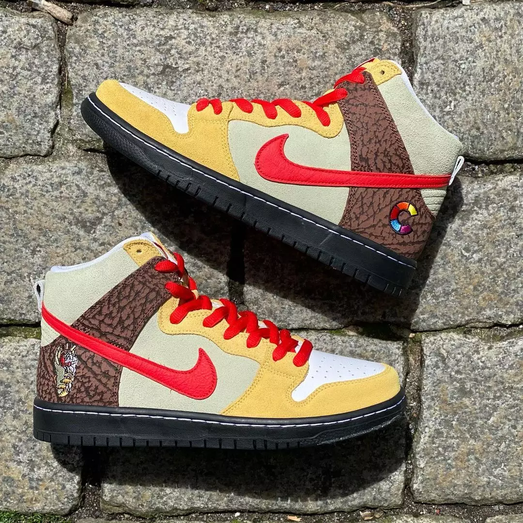 Faarf Skates Nike SB Dunk High Kebab Zerstéieren CZ2205-700 Release Datum